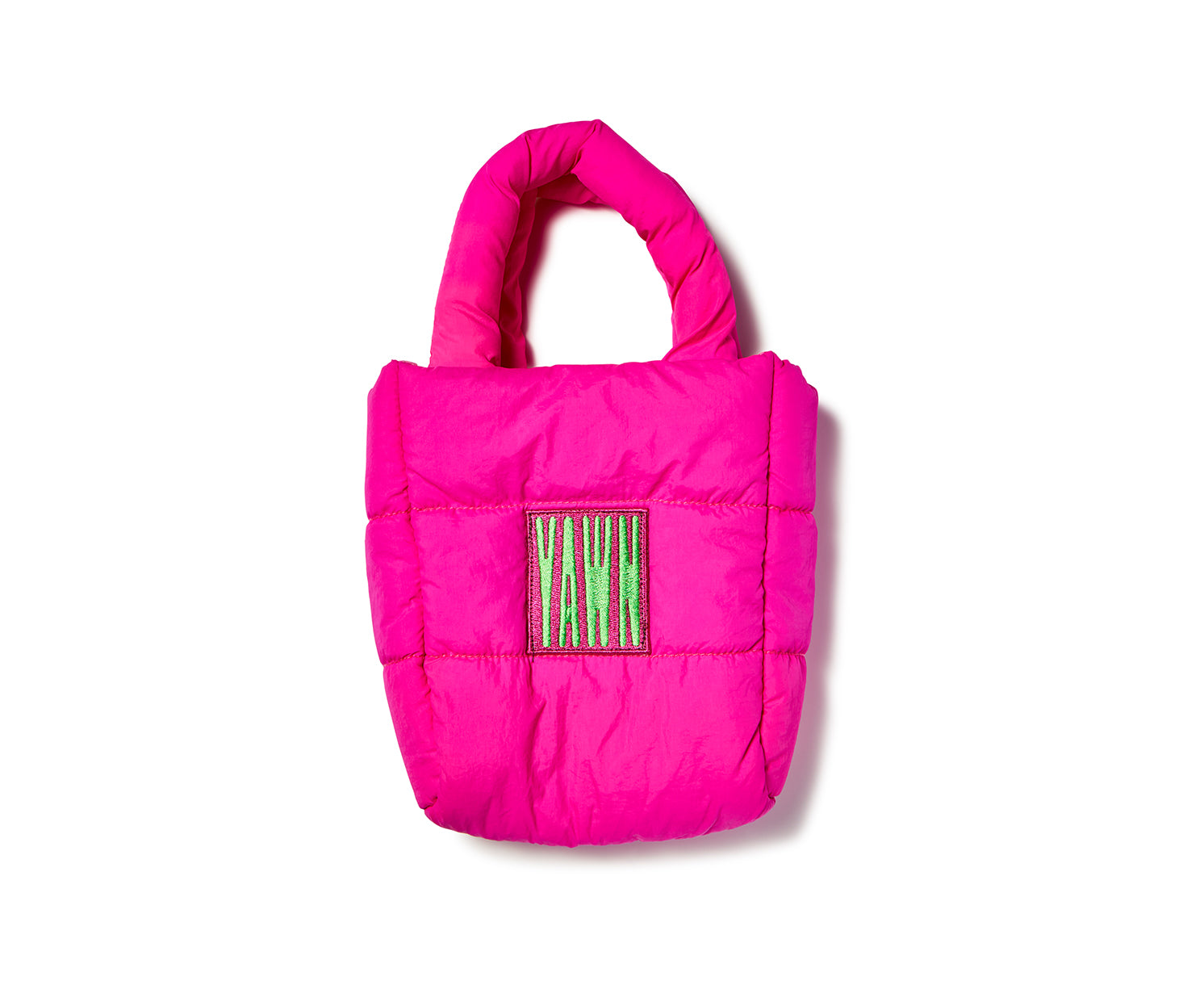 ★EMS★ NYLON PADDED SHOULDER BAGPINK Quilted Puffer Tote Bag Large Crossbody Shoulder Bag with